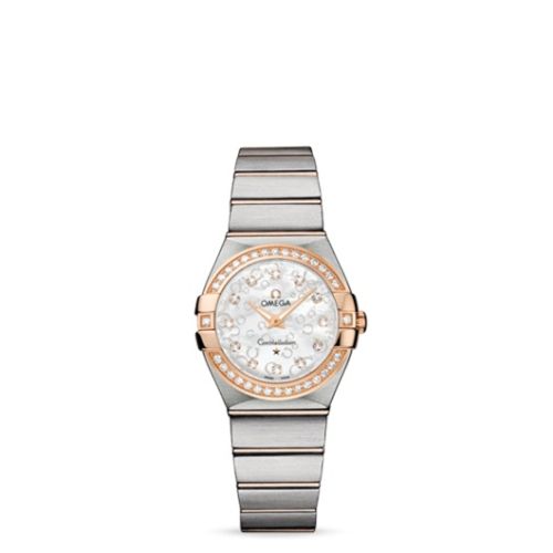 Omega Constellation Quartz 27 Brushed Stainless Steel / Red Gold / Diamond / MOP Omega